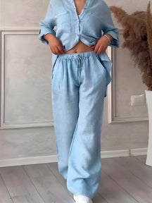 Conjunto Premium de Linho Calça + Camisa -  Perfeito para o Verão