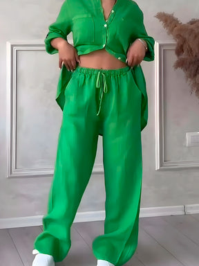 Conjunto Premium de Linho Calça + Camisa -  Perfeito para o Verão