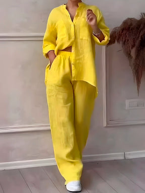 Conjunto Premium de Linho Calça + Camisa -  Perfeito para o Verão