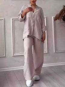 Conjunto Premium de Linho Calça + Camisa -  Perfeito para o Verão