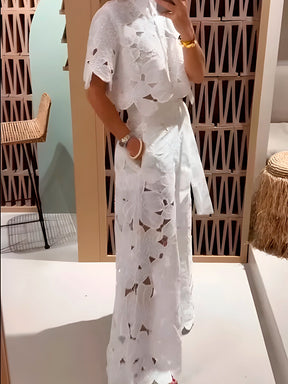 Conjunto Pluzi Calça + Camisa de Renda Leve e Soltinha (Verão 2025)