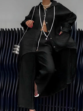 Conjunto Merie | Comprido de Linho Manga Comprida - Leve e Solto Verão