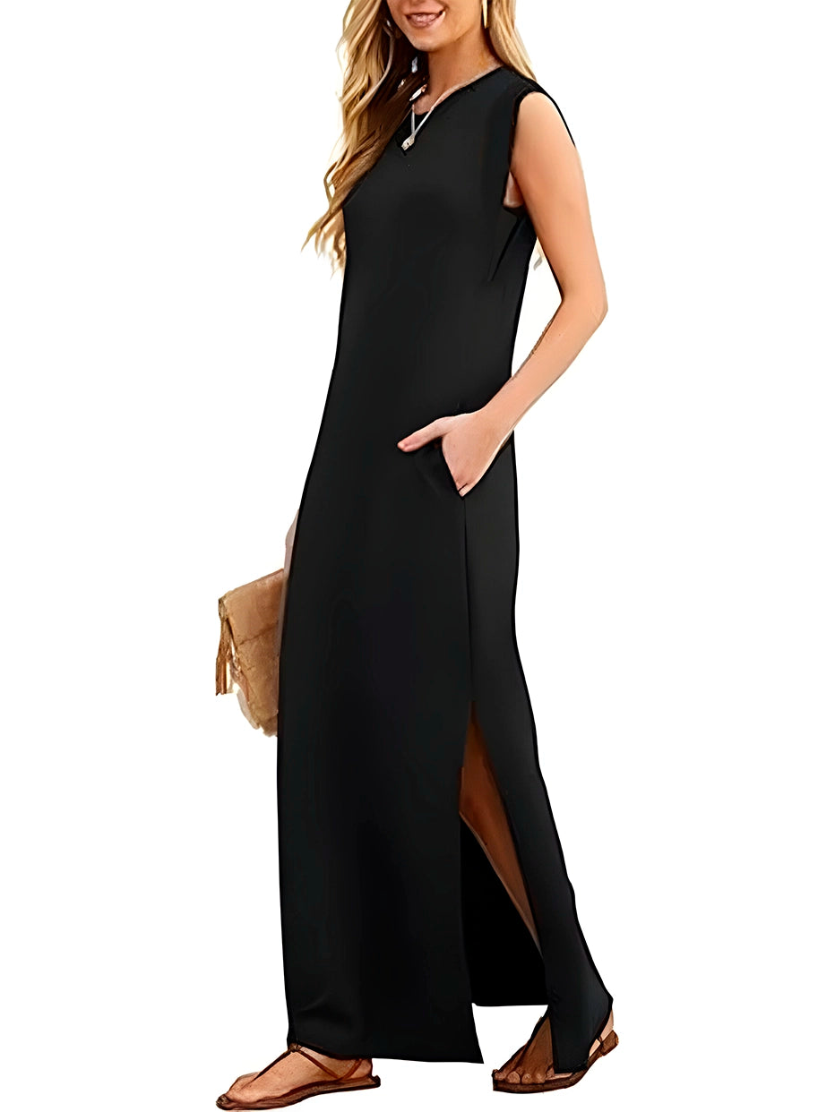 Vestido Elsa - Sem Mangas Leve e Soltinho