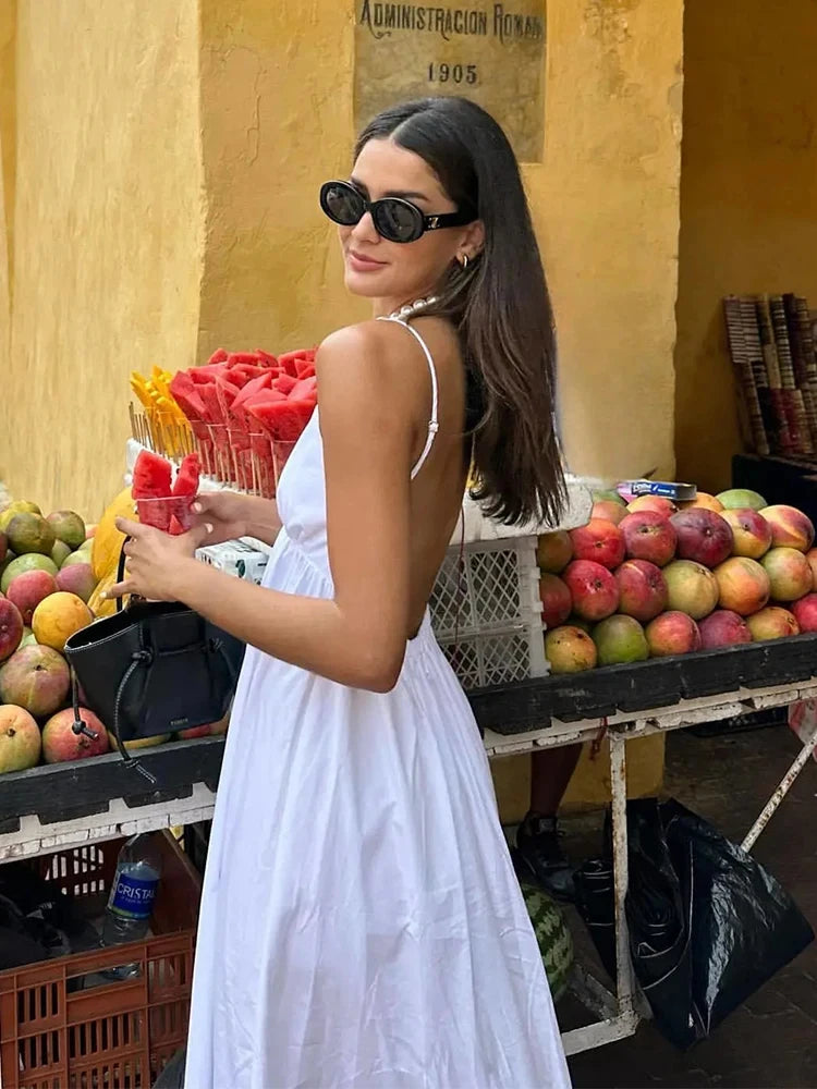 Vestido Flaviia - Decote em V Costas Livre